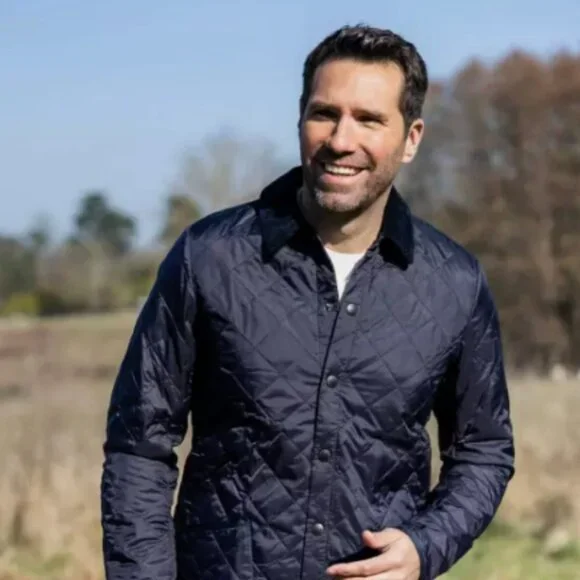 Barbour Men's Liddesdale Quilted Jacket MSRP $ 270 in Navy British Heritage - Picture 4 of 16